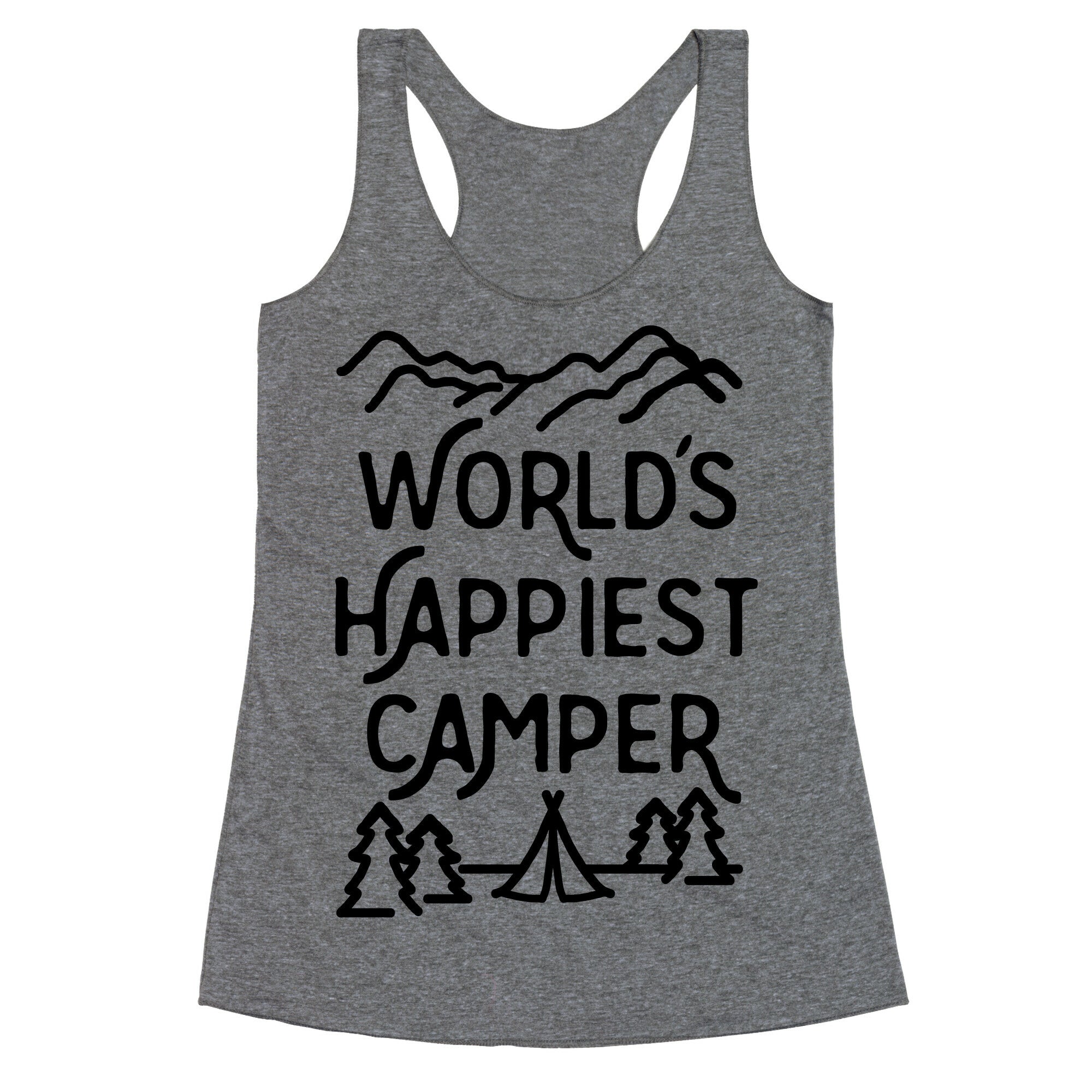 World's Happiest Camper Racerback Tank